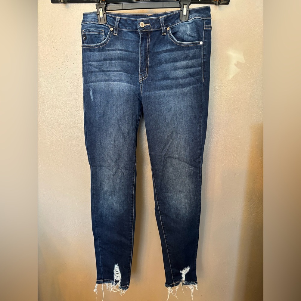 KanCan Ankle Jeans with Raw Hem